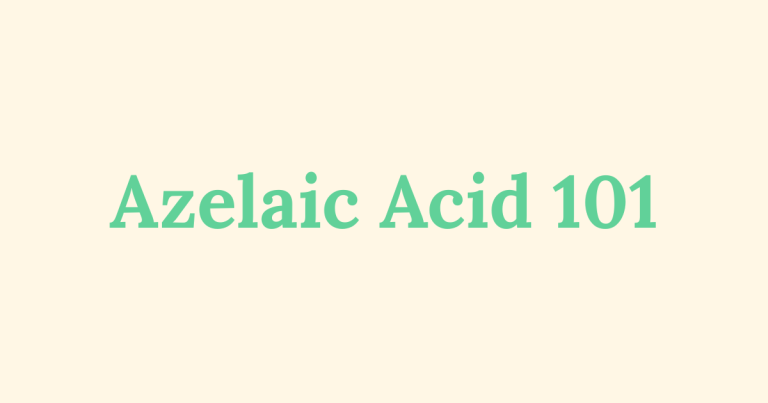 Graphic image with text “Azelaic Acid 101”